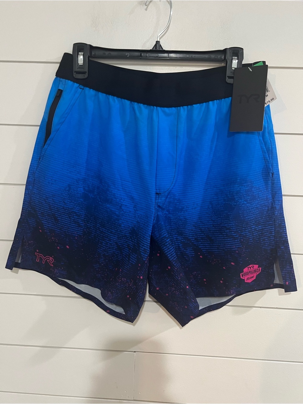 TYR Navy and Bright Blue Unbroken Short Swim Trunk